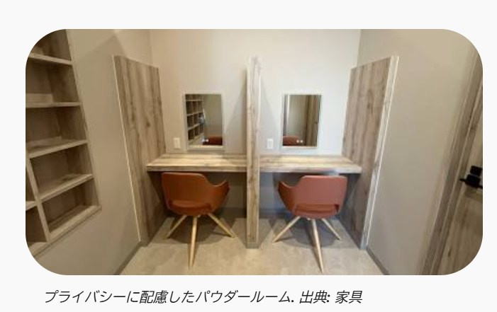 Comfortable Break Lounge and Powder Room Illustration