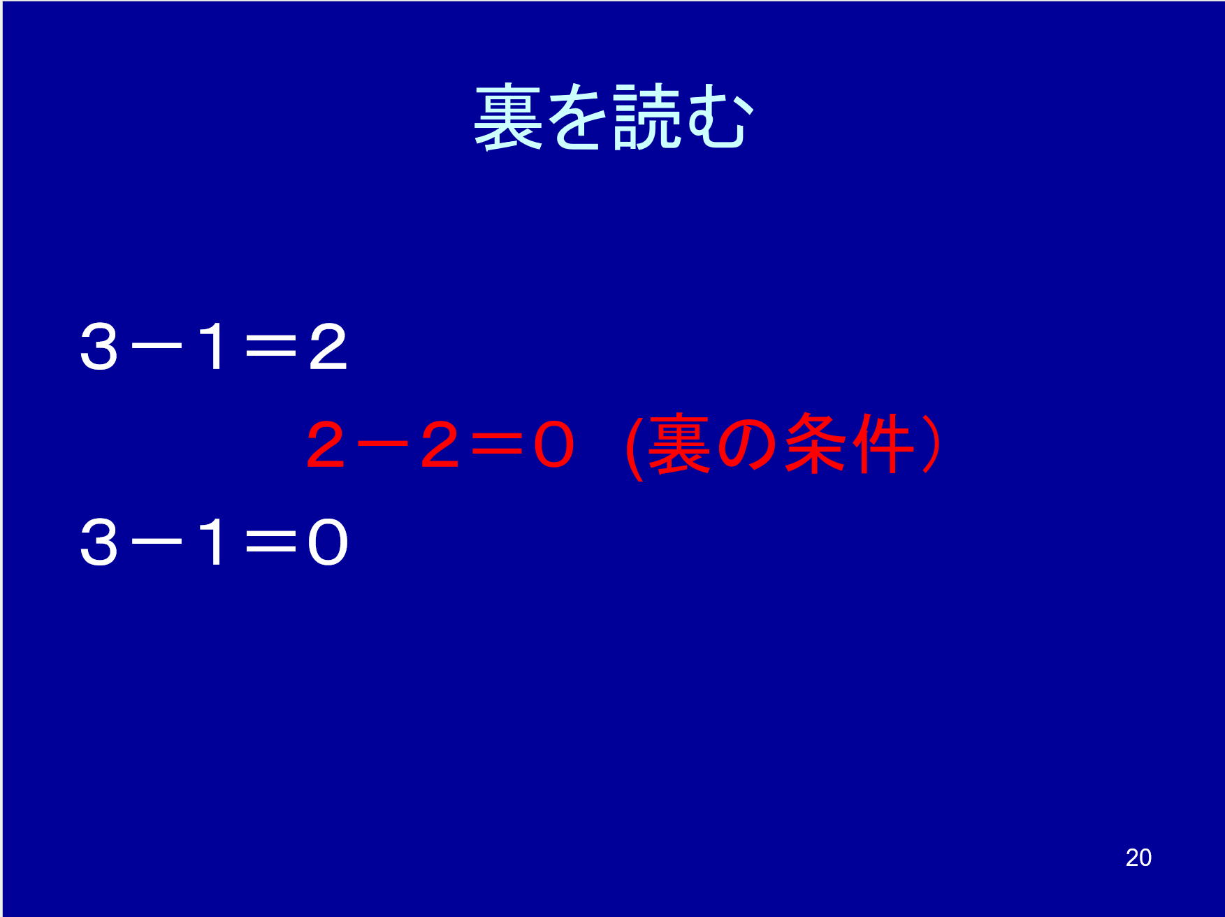 裏を読む