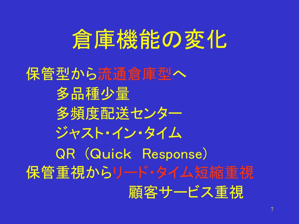 倉庫功能的演變